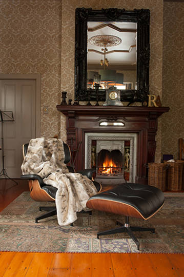 Heirloom Exotic Faux Fur Cushion / Throw - Mountain Rabbit